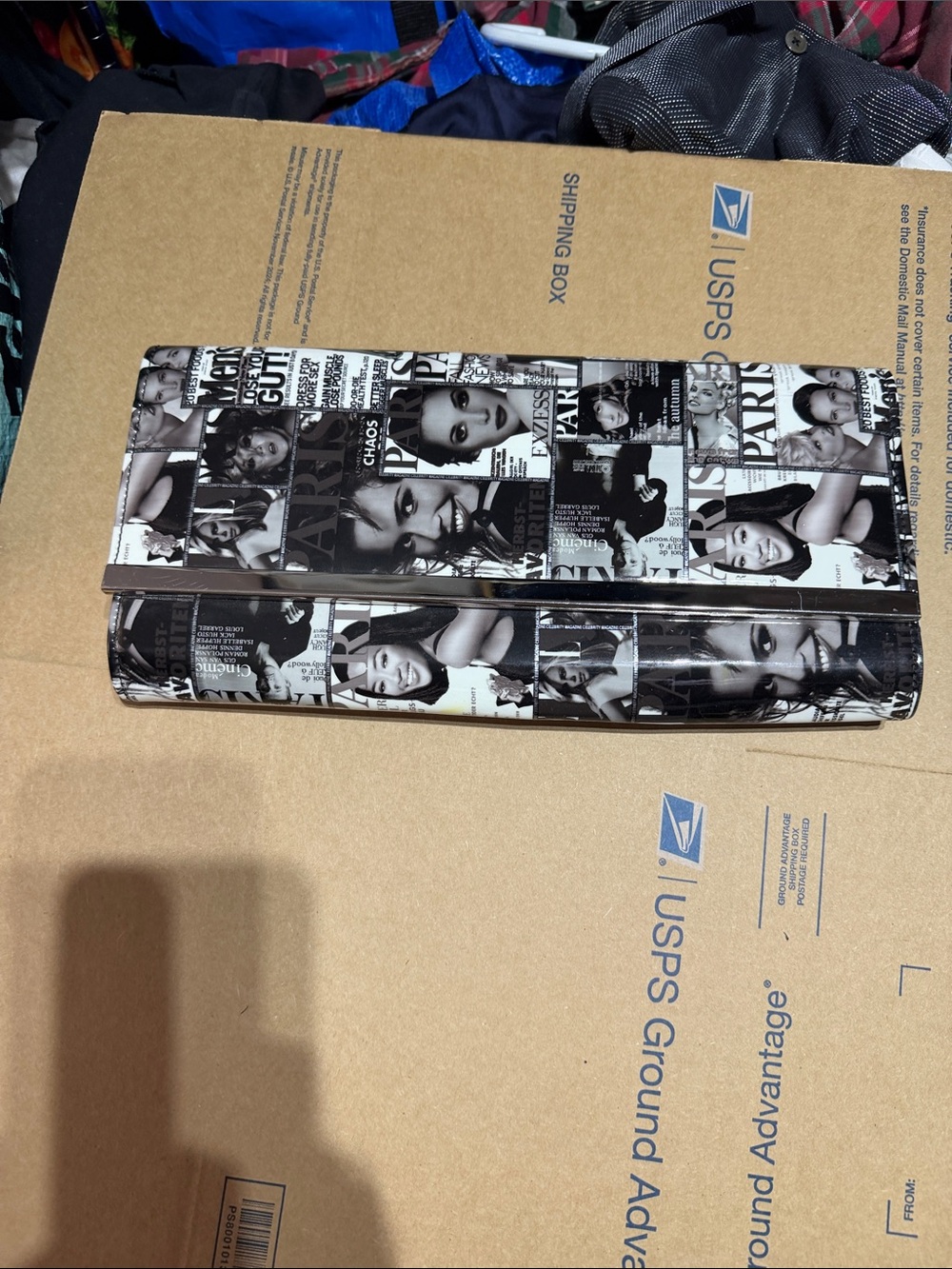 Aris Black & White Collage Clutch Wallet - Picture 2 of 4